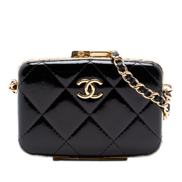 Chanel Handbags - Pre-Loved Chanel Small Glazed Goatskin Box With Chain
